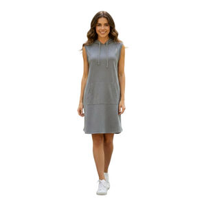 Tek Gear DryTek Sleeveless Hoodie Dress Gray Size L Athleisure